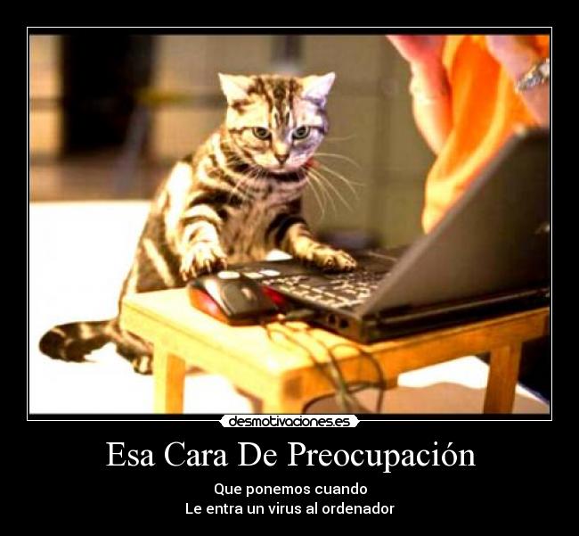 Esa Cara De Preocupación - Que ponemos cuando
Le entra un virus al ordenador