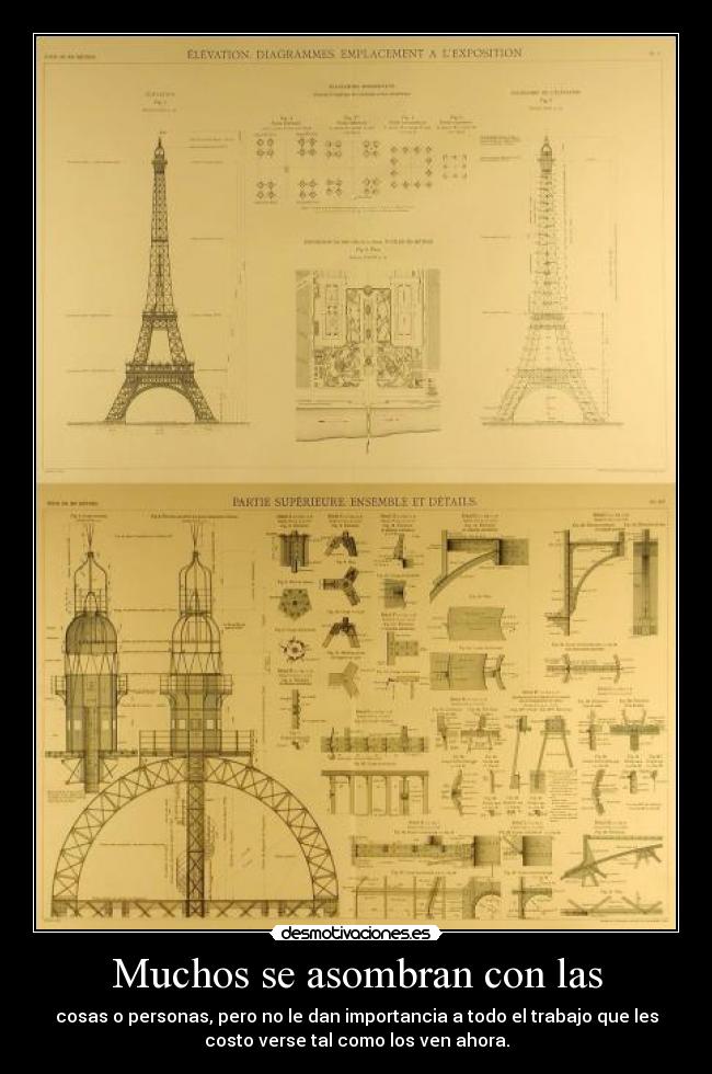 Muchos se asombran con las - cosas o personas, pero no le dan importancia a todo el trabajo que les
costo verse tal como los ven ahora.