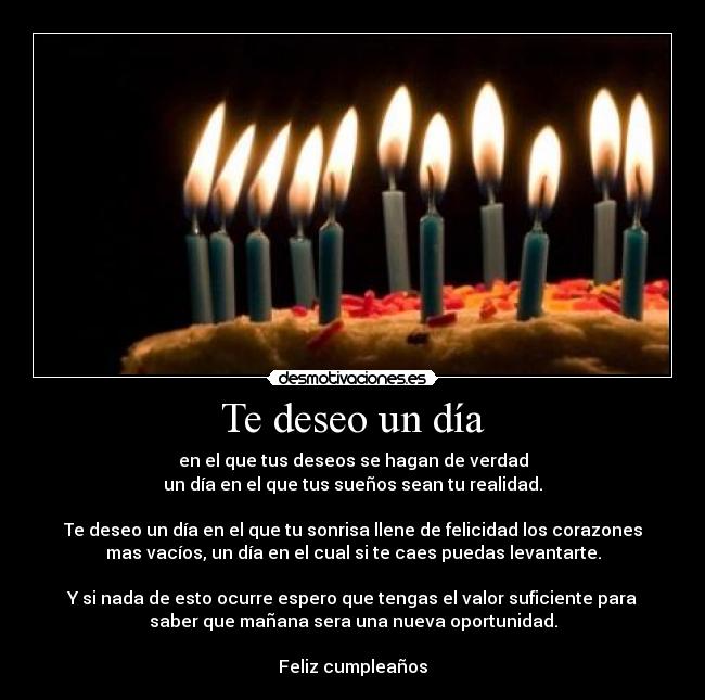 Te deseo un día -