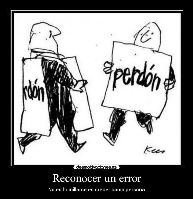 Reconocer un error - 