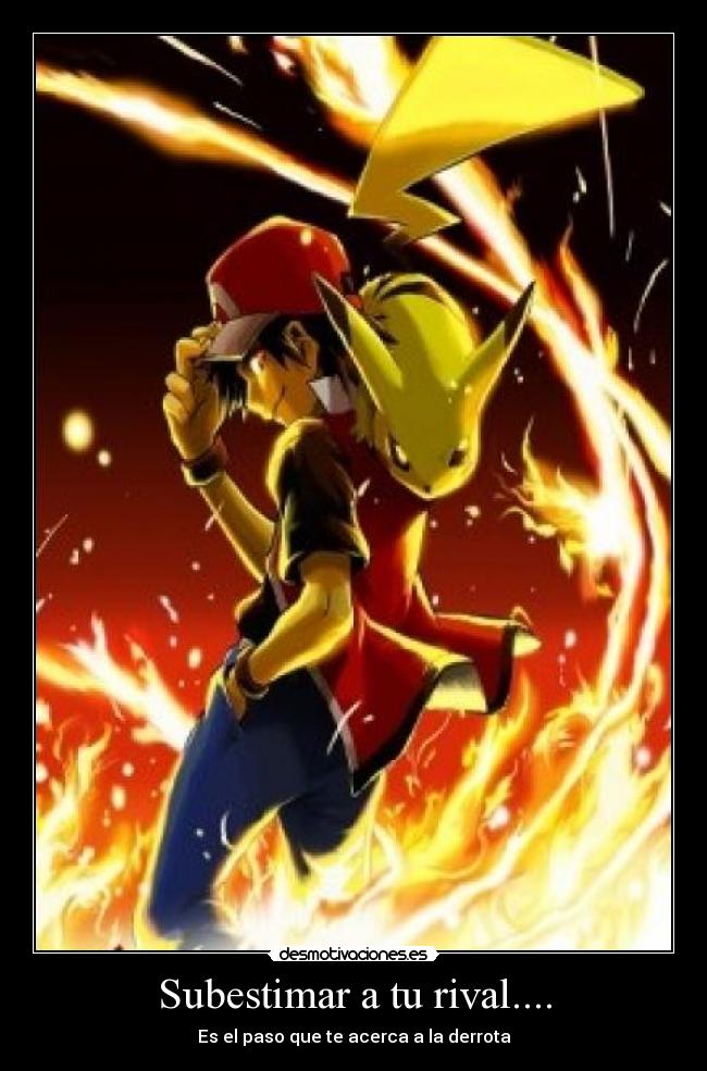 carteles anime pokemon red pikachu desmotivaciones