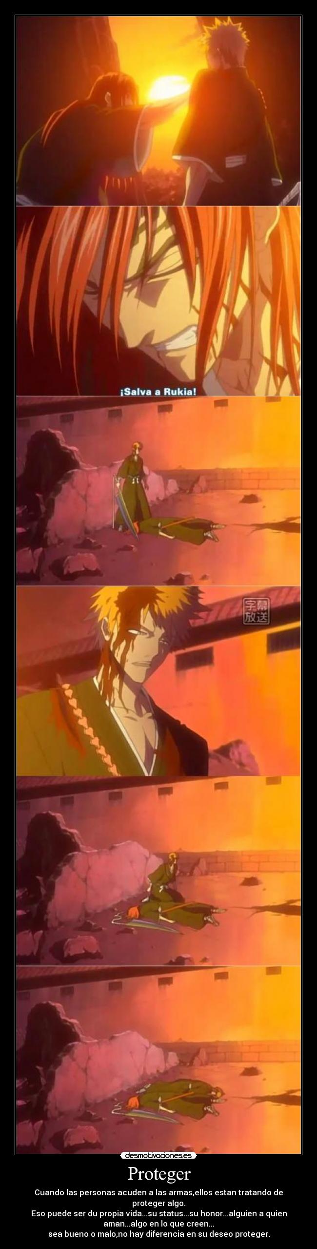Proteger - Cuando las personas acuden a las armas,ellos estan tratando de
proteger algo.
Eso puede ser du propia vida...su status...su honor...alguien a quien
aman...algo en lo que creen...
sea bueno o malo,no hay diferencia en su deseo proteger.