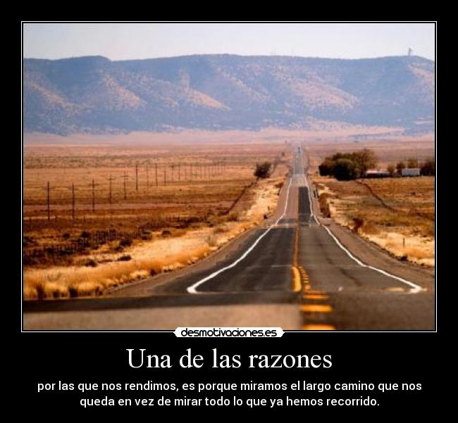 Una de las razones -