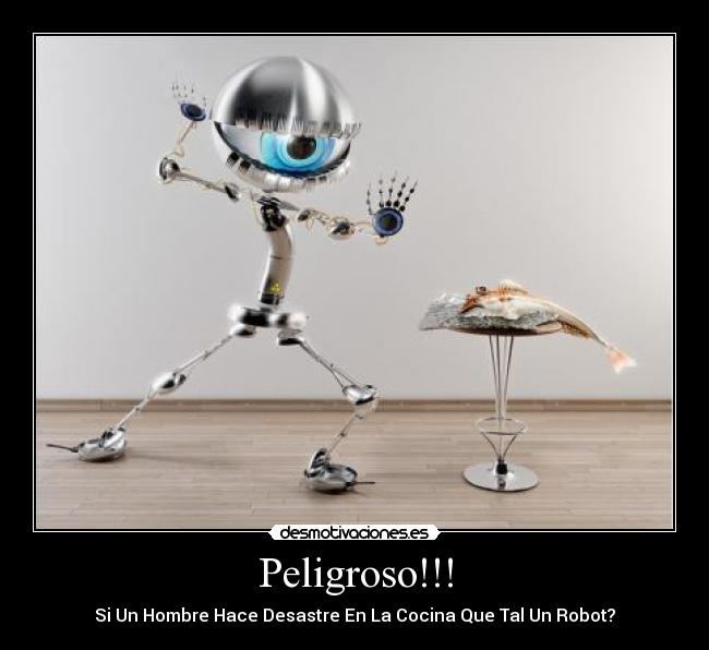 Peligroso!!! - Si Un Hombre Hace Desastre En La Cocina Que Tal Un Robot?