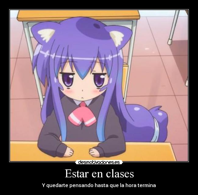 Estar en clases -