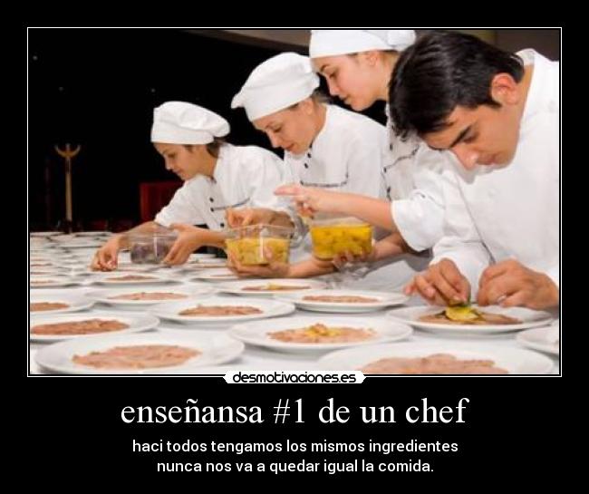 enseñansa #1 de un chef -