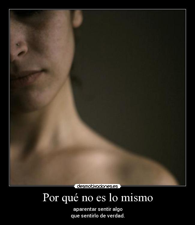 Por qué no es lo mismo -