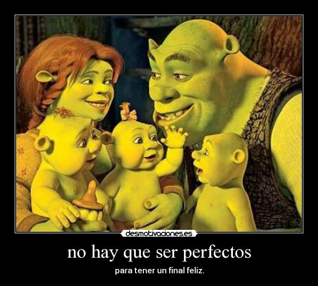 no hay que ser perfectos -