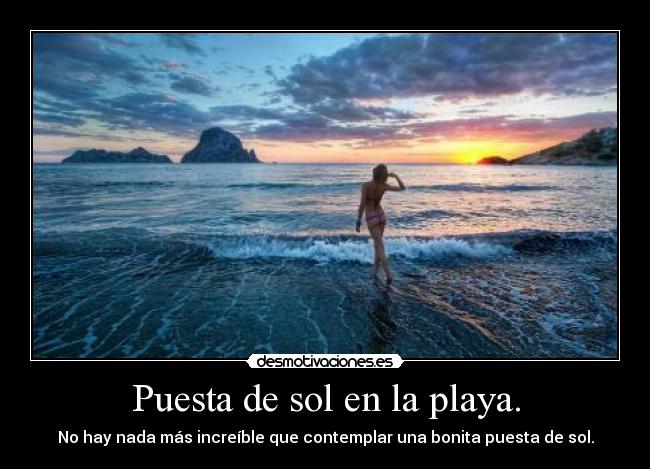 Puesta de sol en la playa. - No hay nada más increíble que contemplar una bonita puesta de sol.