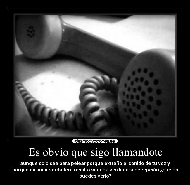 Es obvio que sigo llamandote - 
