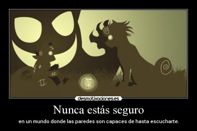 carteles ferdo gengar secreto pared desmotivaciones