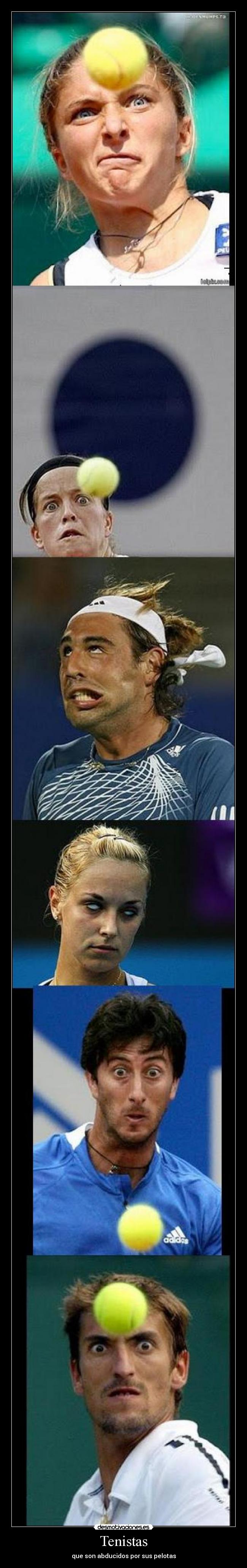 Tenistas - que son abducidos por sus pelotas