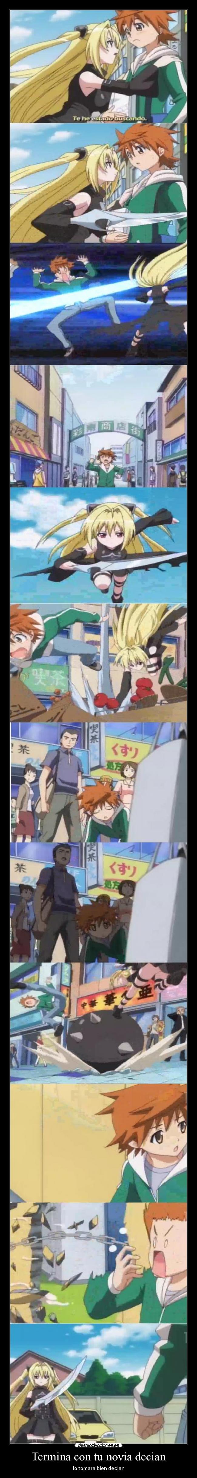 carteles anime shinigamisempai love termina con novia decian tomara bien yami desmotivaciones