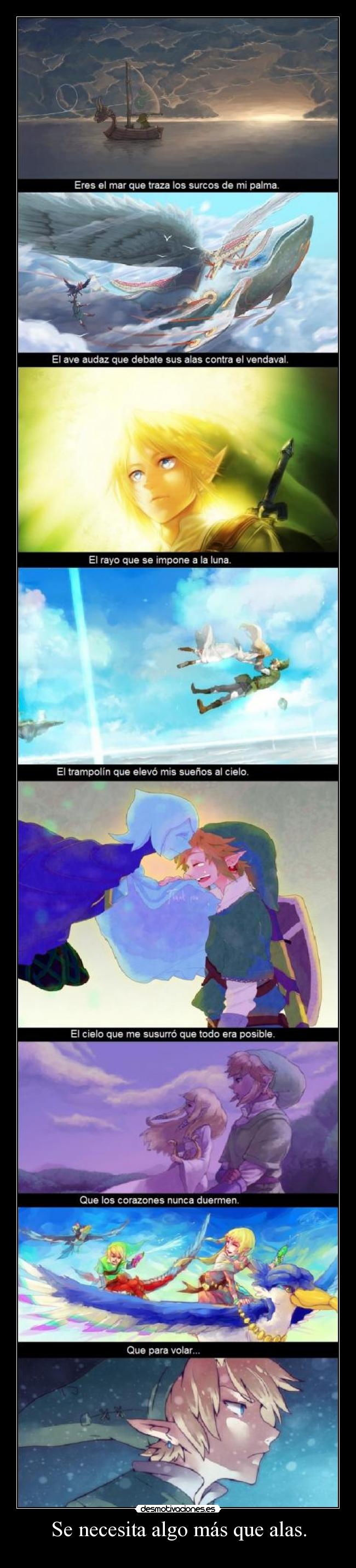 carteles thelegendofzelda link zelda wind waker skyward sword harukaze desmotivaciones