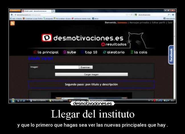 Llegar del instituto -