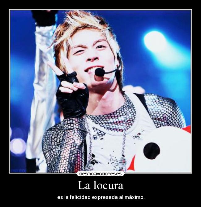 La locura - es la felicidad expresada al máximo.