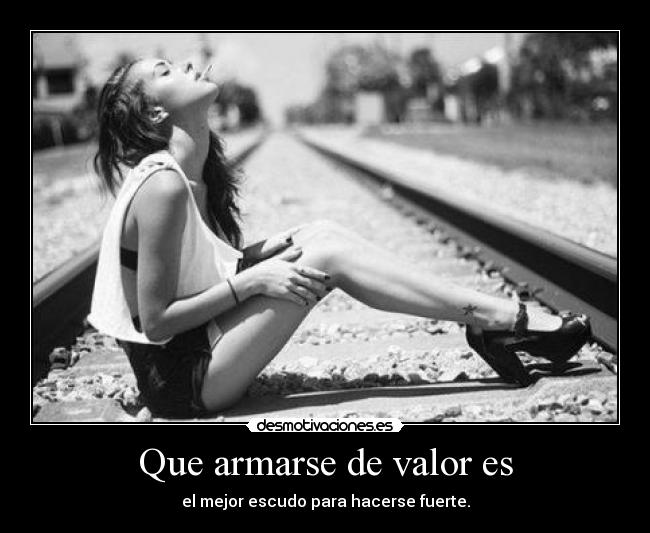 Que armarse de valor es - el mejor escudo para hacerse fuerte.