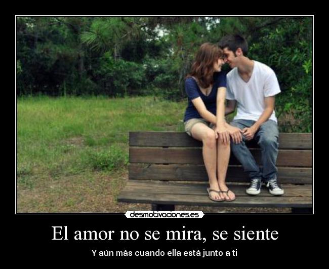 El amor no se mira, se siente - 