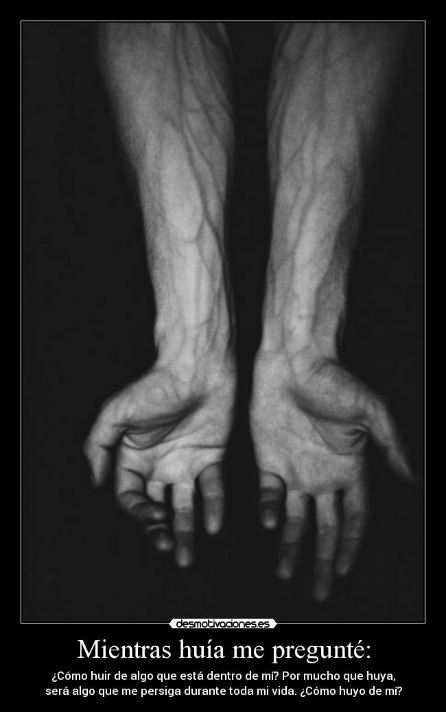 Mientras huía me pregunté: -