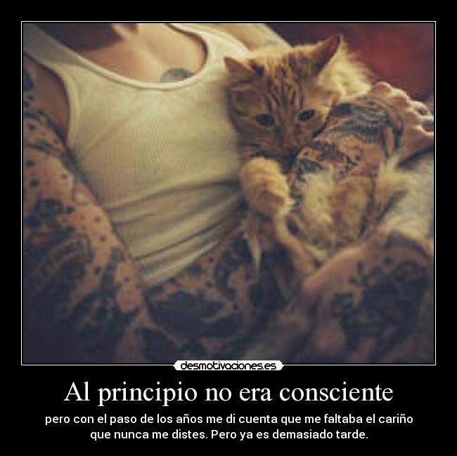 Al principio no era consciente - 