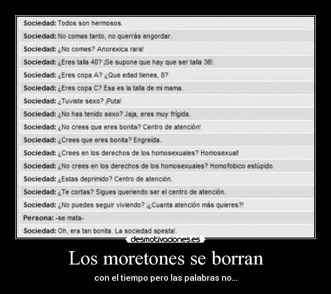 carteles moretones borran tiempo pelabras desmotivaciones