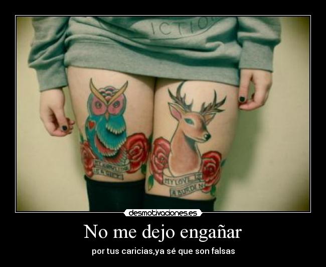 No me dejo engañar - por tus caricias,ya sé que son falsas