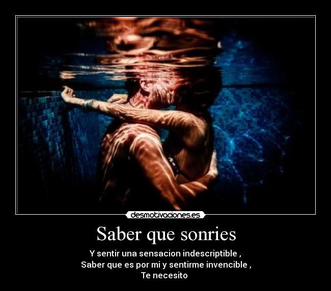 Saber que sonries -