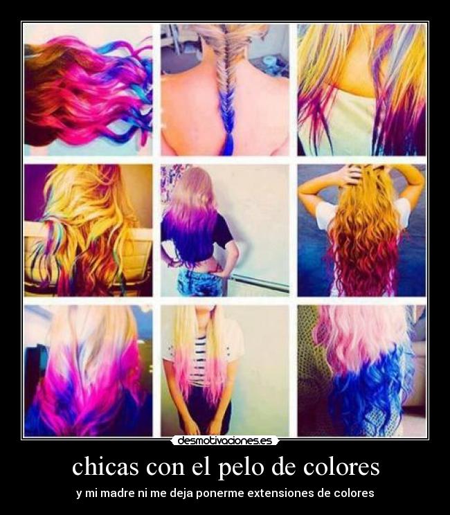 chicas con el pelo de colores -
