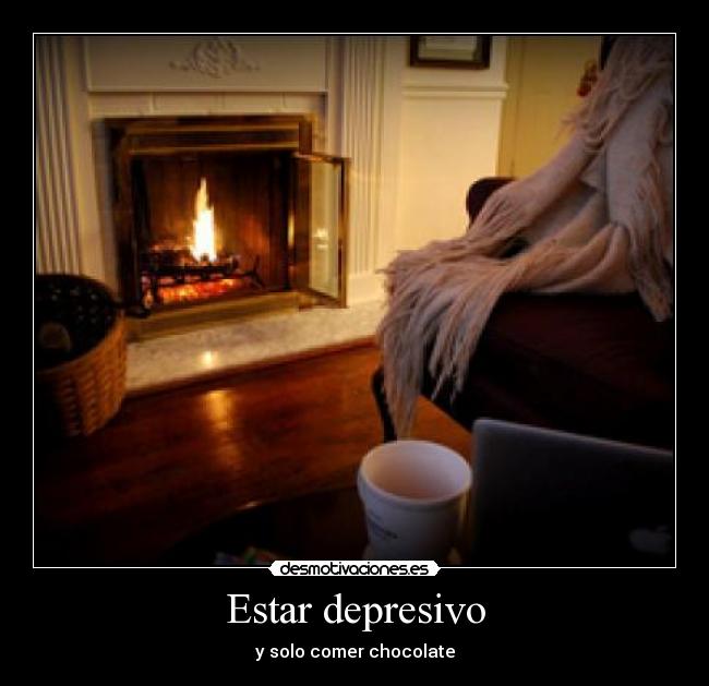 Estar depresivo - y solo comer chocolate