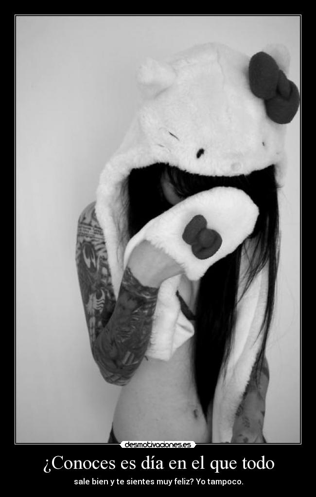 ¿Conoces es día en el que todo - sale bien y te sientes muy feliz? Yo tampoco.