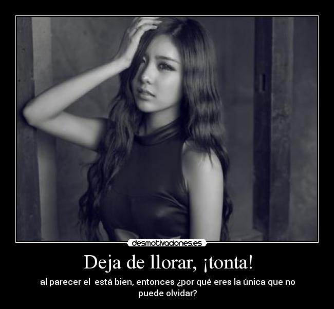 Deja de llorar, ¡tonta! - al parecer el  está bien, entonces ¿por qué eres la única que no puede olvidar?
