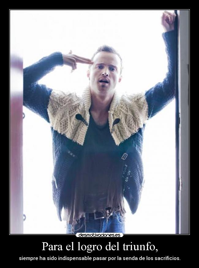 Para el logro del triunfo, - 