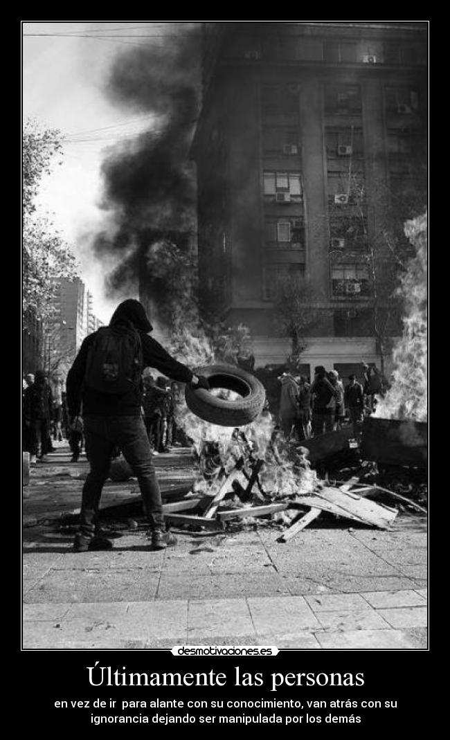 Últimamente las personas -