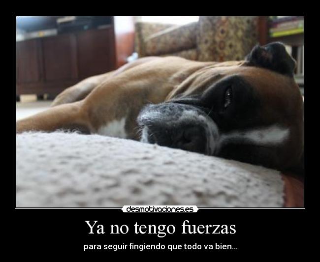 Ya no tengo fuerzas -