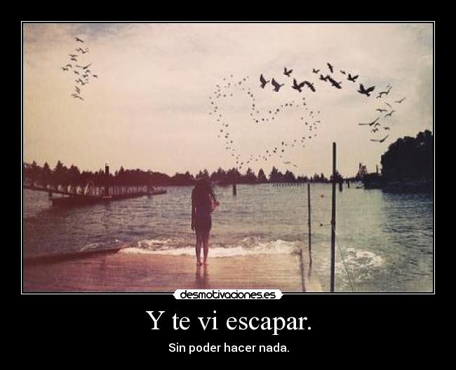 Y te vi escapar. - 