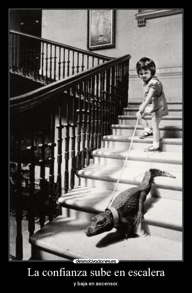 La confianza sube en escalera - y baja en ascensor.