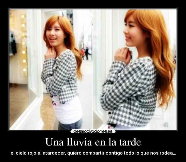 Una lluvia en la tarde - el cielo rojo al atardecer, quiero compartir contigo todo lo que nos rodea...