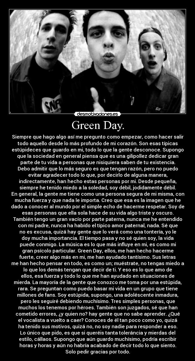 carteles green day enrrollo mala manera soy una ninata matadme algo desmotivaciones