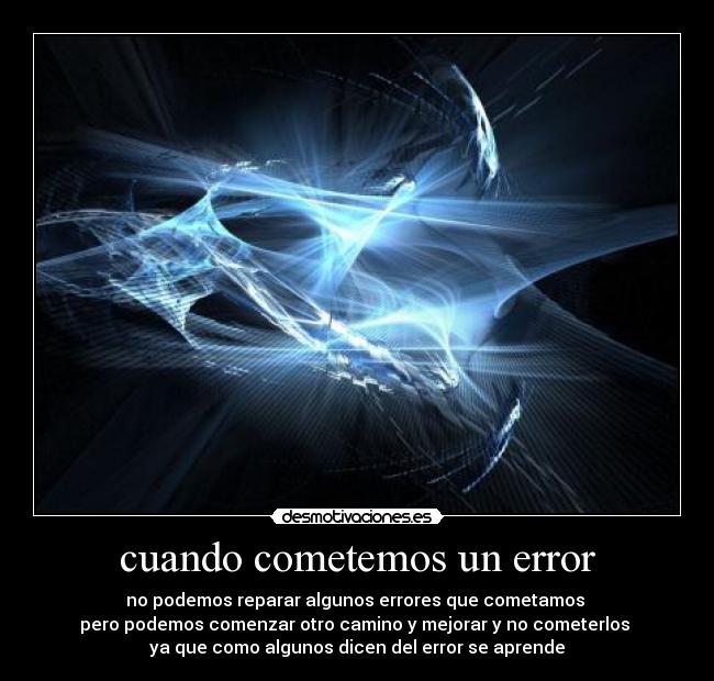 cuando cometemos un error -
