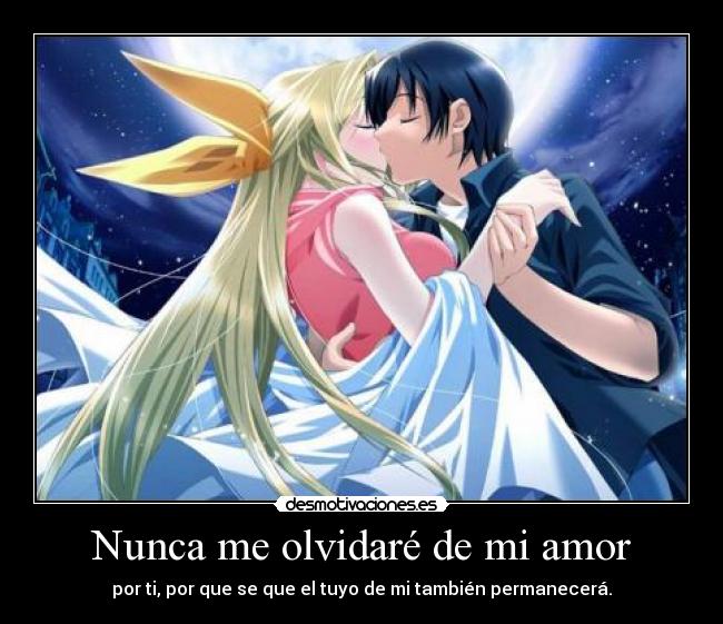 Nunca me olvidaré de mi amor -