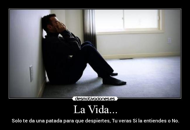 La Vida... - Solo te da una patada para que despiertes, Tu veras Si la entiendes o No.