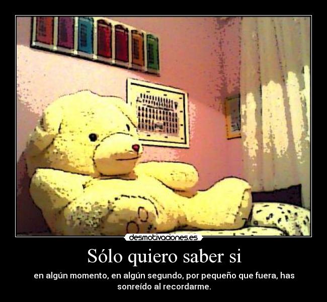 Sólo quiero saber si - 