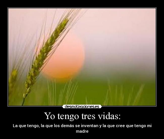 Yo tengo tres vidas: - 