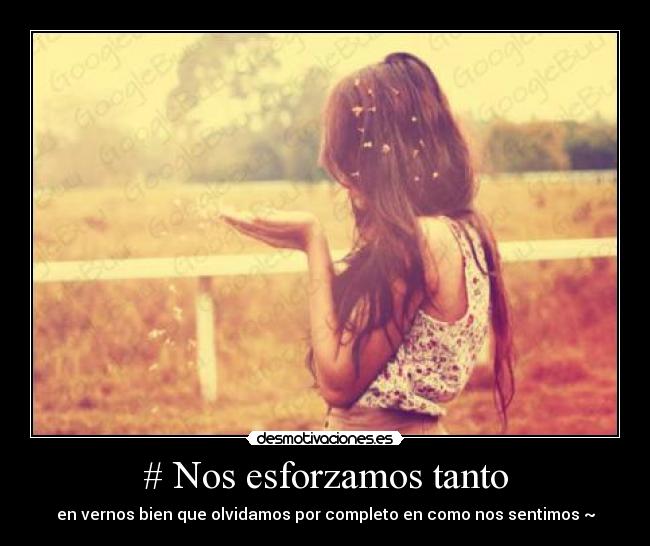 # Nos esforzamos tanto -