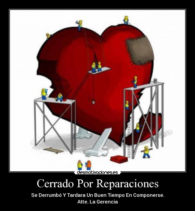 Cerrado Por Reparaciones - Se Derrumbó Y Tardara Un Buen Tiempo En Componerse.
Atte. La Gerencia