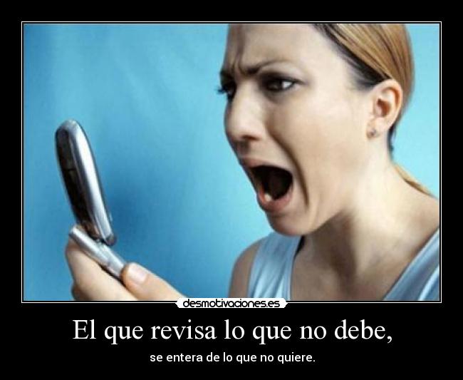 El que revisa lo que no debe, -