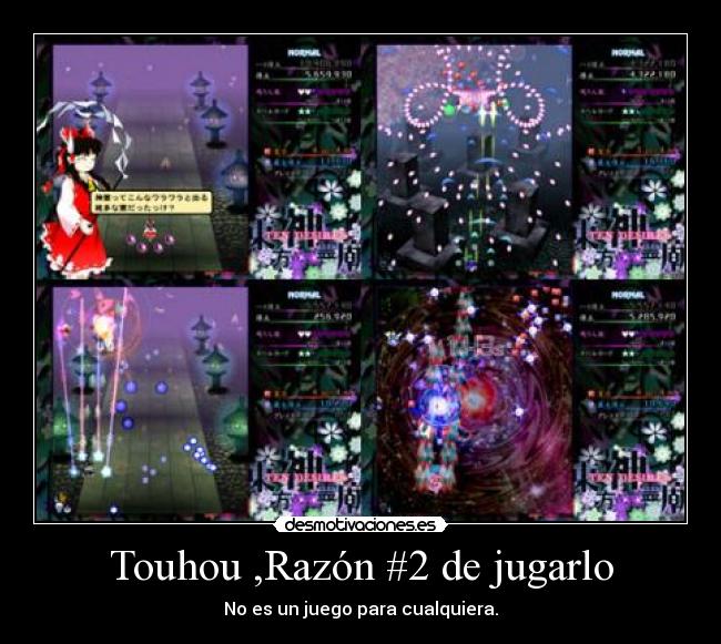 Touhou ,Razón #2 de jugarlo - No es un juego para cualquiera.