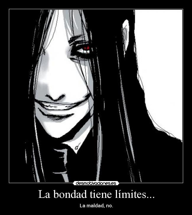 carteles raptorhunters nigatsu harukaze anime hellsing alucard bueno malo conde dracula malote desmotivaciones