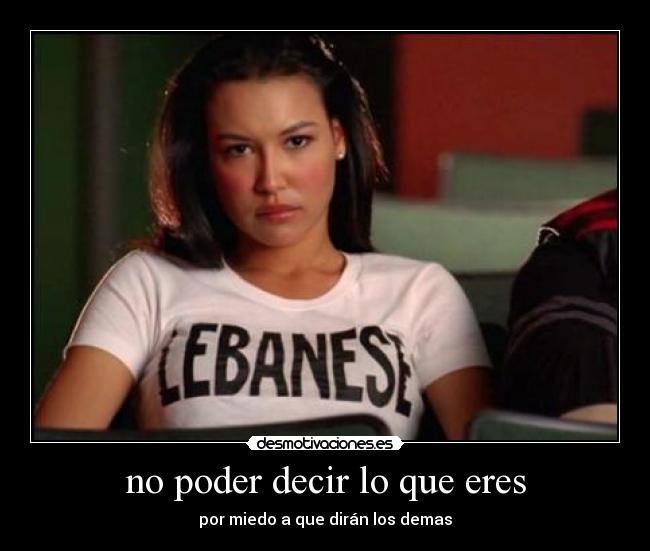 no poder decir lo que eres -