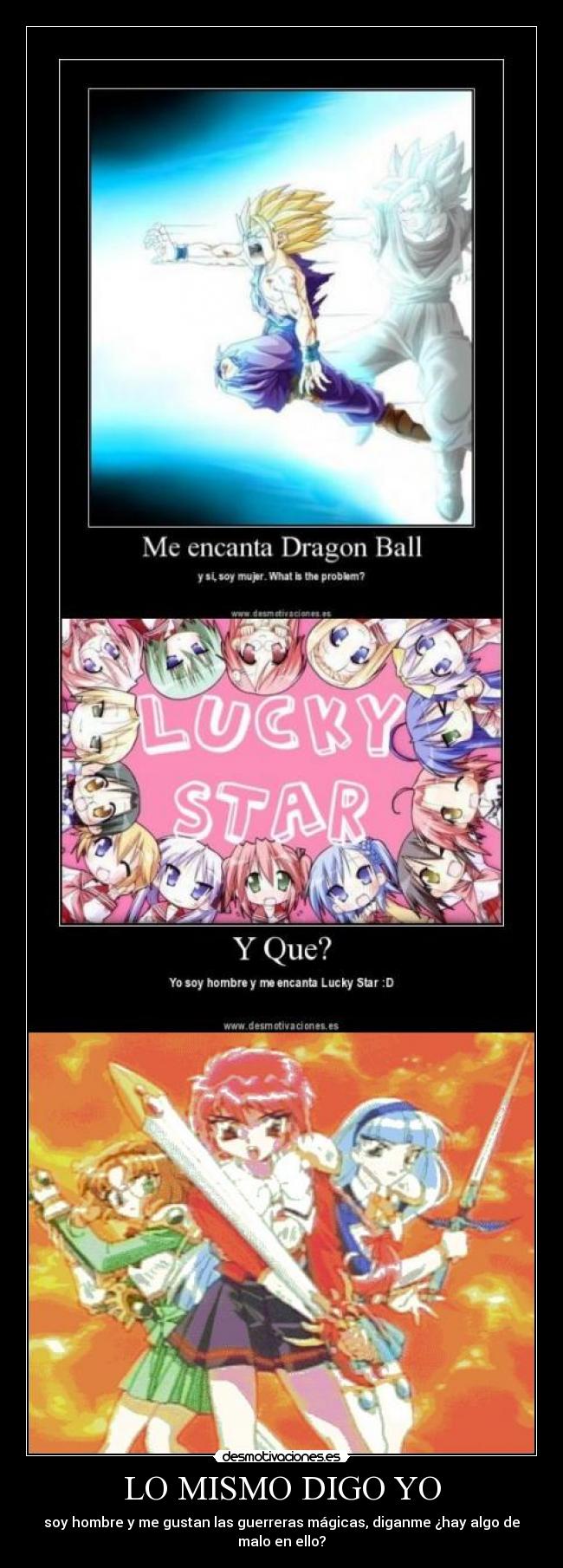 carteles anime las guerreras magicas estereotipos genero serie desmotivaciones